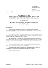 Statement by the Delegation of Belarus in response to the statement by the Delegation of the Russian Federation on manifestations of aggressive nationalism and neo-Nazism in participating States of the OSCE