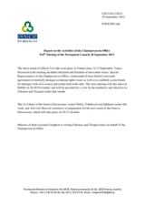 Report on the activities of the Chairperson-in-Office