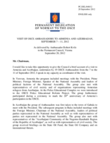 Statement by the Delegation of Norway on the OSCE ambassadorial visit to Yerevan and Baku from 6 to 11 September 2012