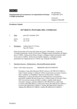 Giornale della 923a Seduta plenaria del Consiglio permanente