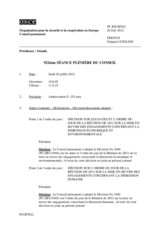 Journal de la 922ème séance plénière du Conseil