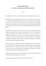 21st Geneva International Discussions press communiqué