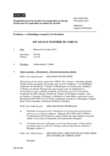 Journal de la 694ème séance plénière du Forum