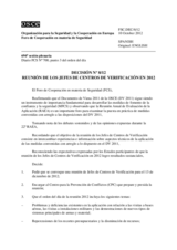 Decisión Nº 8/12 del Foro de Cooperación en materia de Seguridad
