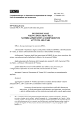 Decisione N.9/12 del Foro di cooperazione per la sicurezza