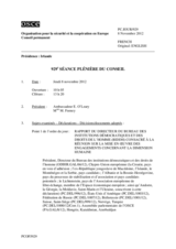 Journal de la 929ème séance plénière du Conseil