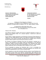 Statement by the Delegation of Albania in response to the address by the Minister for Foreign Affairs of Andorra, H.E. Gilbert Saboya Sunye