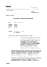Journal de la 930ème séance plénière du Conseil