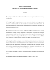 22nd Geneva International Discussions press communiqué