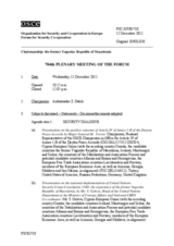 Journal of the 704th Plenary Meeting of the Forum for Security Co-operation