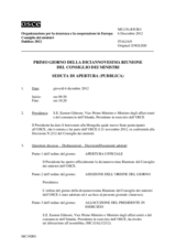 Journal of the First Day of the 19th Ministerial Council