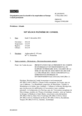 Journal de la 935ème séance plénière du Conseil