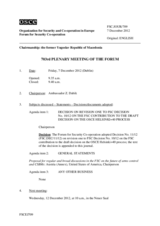 Journal of the 703rd Plenary Meeting of the Forum for Security Co-operation