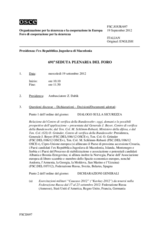 Giornale della 691a Seduta plenaria del Foro di cooperazione per la sicurezza