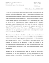 Statement by W. Höynck on the OSCE Medal