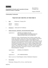 Journal of the 706th Plenary Meeting of the Forum for Security Co-operation