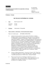 Journal de la 938ème séance plénière du Conseil