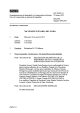 Diario de la 706ª Sesión plenaria del Foro de Cooperación en materia de Seguridad