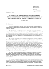 Statement by the Delegation of France on the Fiftieth anniversary of the Elysée Treaty between Germany and France