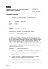 Journal of the 707th Plenary Meeting of the Forum for Security Co-operation