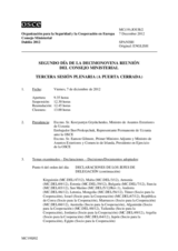Journal of the Second Day of the 19th Ministerial Council