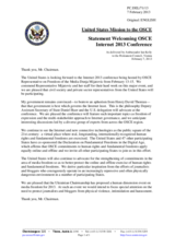 Statement by the Delegation of the United States on the Conference on Internet 2013: Shaping Policies to Advance Media Freedom, to be held in Vienna on 14 and 15 February 2013