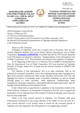 Statement by the Delegation of Tajikistan on the launch of the International Year of Water Cooperation 2013 in Paris on 11 February 2013