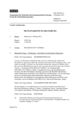 Journal der 708. Plenarsitzung des Forums