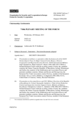 Journal of the 710th Plenary Meeting of the Forum for Security Co-operation