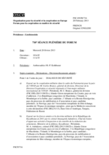 Journal de la 710ème séance plénière du Forum