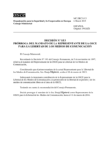 Decisión Nº 1/13  del Consejo Ministerial