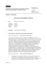 Journal de la 709ème séance plénière du Forum
