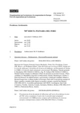 Giornale della 709a Seduta plenaria del Foro di cooperazione per la sicurezza