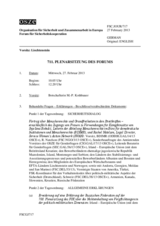 Journal der 711. Plenarsitzung des Forums