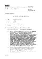 Giornale della 712a Seduta plenaria del Foro di cooperazione per la sicurezza