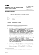 Journal of the 712th Plenary Meeting of the Forum for Security Co-operation