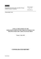 Annual Discussion of the Implementation of the Code of Conduct on Politico-Military Aspects of Security