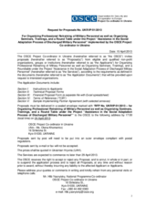 RFP no. UKR/IP/01/2013: Organizing Professional Retraining of Military Personnel, Seminars, Trainings, and a Round Table. Application deadline: 24 April 2013, 17:00 (Kyiv time)