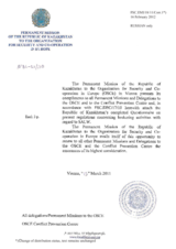 Response by the Delegation of Kazakhstan to the Small Arms and Light Weapons Questionnaire 2011
