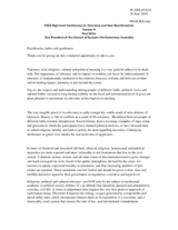 Introductory Statement by Mr. Paul Wille, Vice President of the Council of Europe's Parliamentary Assembly