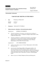 Journal of the 713th Plenary Meeting of the Forum for Security Co-operation