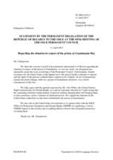 Statement by the Delegation of the Belarus on the situation at the Guantánamo Detention Facility