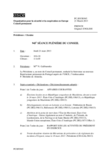Journal de la 945ème séance plénière du Conseil