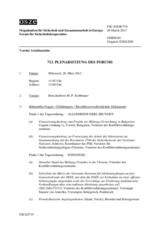 Journal der 713. Plenarsitzung des Forums