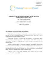 Address by the Secretary General of the Regional Cooperation Council (RCC), Mr. Goran Svilanovic