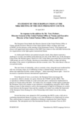 Statement by the Irish Presidency of the Council of the EU in response to the address by the Executive Director of the United Nations Office on Drugs and Crime and Director-General of the United Nations Office in Vienna, H.E. Yury Fedotov
