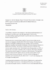Statement by the Delegation of Estonia in response to the statement by the Delegation of the Russian Federation on the state language policy in Estonia