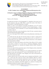 Statement by the Delegation of Bosnia and Herzegovina in response to the statement by the Delegation of the United States on the barring of the non-governmental organization Centre for Civic Initiatives from the House of Representatives