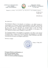 Address by the Minister for Foreign Affairs of Azerbaijan, H.E. Elmar Mammadyarov