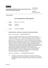 Journal der 715. Plenarsitzung des Forums